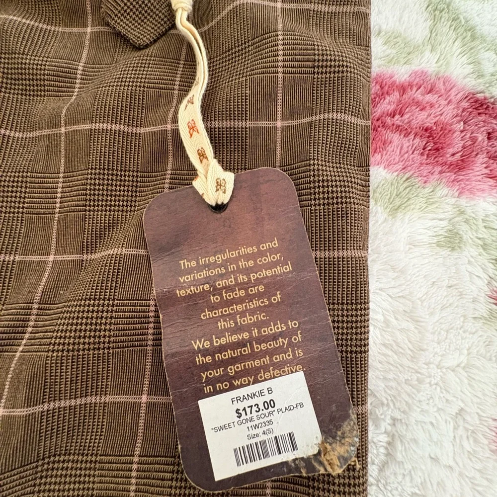 Frankie B. Brown Plaid Trousers - Picture 15 of 16